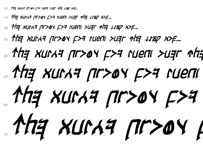 Cardosan font waterfall